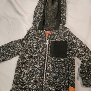 7 For All Mankind Black and Gray Kids Hoodie